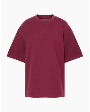 Timberland Hampton Stack Logo Tee Burgundy - Red