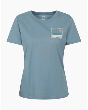 Mountain Warehouse Ladies Explore The Mountains Printed T-Shirt - Blue