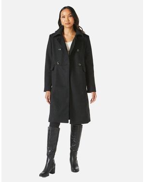 PRINCIPLES Ladies Double-Breasted Dolly Coat - Black