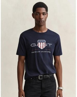 GANT Archive Shield T-Shirt - Blue