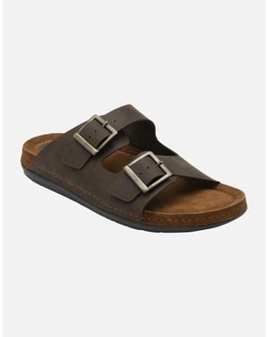 Lotus St Ives Mule Sandals - Brown