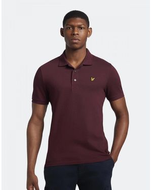 Lyle & Scott Lyle & Scott Plain Polo Shirt - Purple