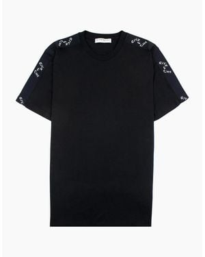 Givenchy Refracted Logo-Tape Cotton T-Shirt - Black
