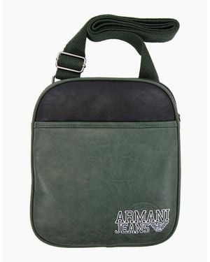 Armani Jeans Stamp Logo Messenger Bag - Green