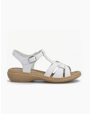 Rieker 61853 Ankle Strap Sandals - White