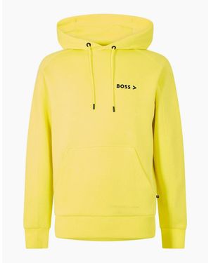 BOSS Hooded Neck Raglan Sleeve Sweatshirt - Yellow