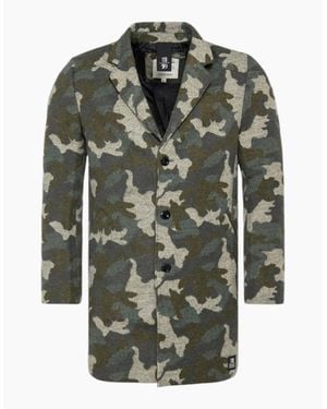 Tom Tailor Trench Over Coat Wool Winter Long Jacket Formal Office Outwear - Multicolour