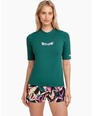 O'neill Sportswear Skins Short Sleeve Rash Vest - Green