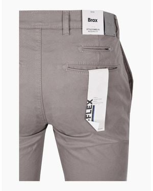 Brax Fabio Cotton Trouser Mushroom - Grey