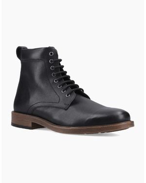 Hush Puppies Irwin Leather Ankle Boots - Black