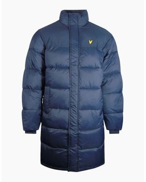 Lyle & Scott Lyle & Scott Longline Wadded Puffer Jacket - Blue