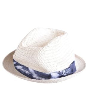 DIESEL Caranx 0Aaac 100 Fadora Hat Casual Homburg Summer Tribly Cap - White