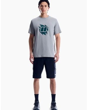 Berghaus Sketched Blocks Essential T-Shirt - Blue
