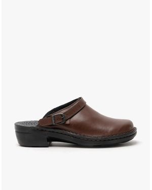 Josef Seibel Betsy Leather Mule Clogs Brandy - Brown
