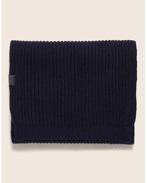 Oliver Sweeney Wool Blend Ribbed Scarf - Blue