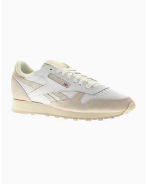 Reebok Trainers Classic Leather Lace Up Uk Size - White