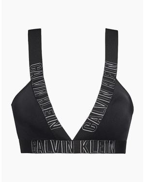 Calvin Klein Intense Power Swimwear Plunge Bralette - Black