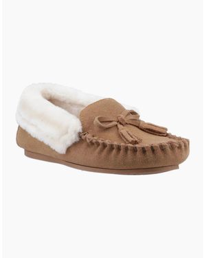 Hush Puppies Agnes Fur Slipper - Brown