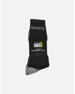 Regatta Hardwear Workwear Socks (Pack Of 3) - Black