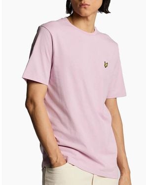 Lyle & Scott Lyle Scott Short Sleeve T Shirts Regular Fit Crew Neck Summer Cotton Tee - Pink
