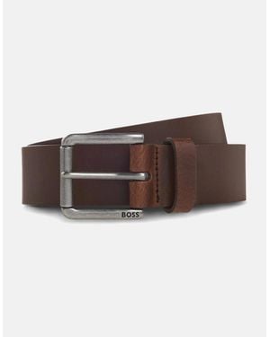 BOSS Boss Joris Leather Belt Dark - Brown