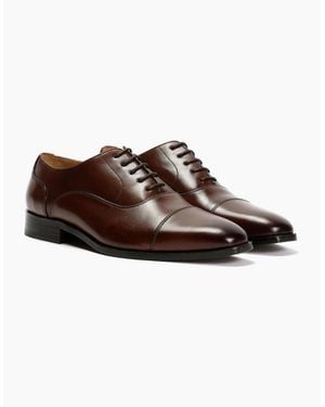 Chapman & Moore Toe Cap Oxford Leather Chocolate Shoes - Brown