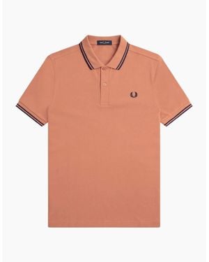 Fred Perry Twin Tipped Light Rust Polo Shirt - Orange