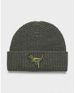 COACH Rexy Patch Thermal Beanie Charcoal - Green