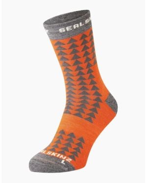 SealSkinz Hilgay Merino Running Socks - Orange