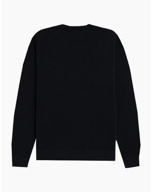 Fred Perry Cotton Pique Knitted Jumper - Black