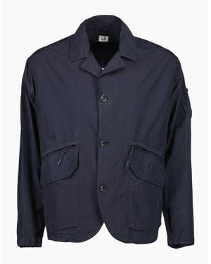 C.P. Company Flatt Nylon Lens Blazer - Blue