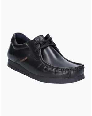 Base London Event Waxy Lace Up Shoe - Black