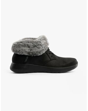 Skechers 144803/Bkgy Ankle Low Heeled Ankle Boots - Black