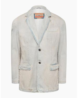 DIESEL L Krix Giacca Leather Jacket - White