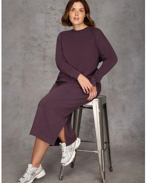 Live Unlimited London Sweatshirt Dress - Purple