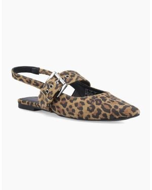 Hush Puppies Diya Suede Mary Jane Shoes - Brown