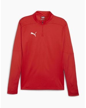 PUMA Teamfinal Training 1 4 Zip Fleece - Red