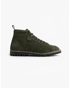 Popps 1961 Mod Suede Monkey Boots - Green