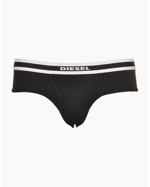 DIESEL Oxy-V Cotton Brief - Black