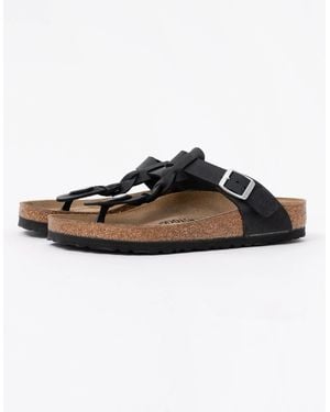 Birkenstock Gizeh Braided Natural Oiled Leather Sandals - Brown