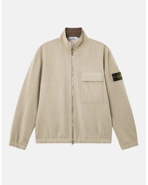Stone Island Stand Collar 1200033 Jacket - Natural