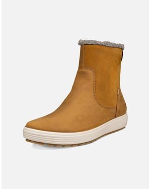 Ecco Soft 7 Tred Nubuck Leather Boots - Natural