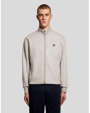 Lyle & Scott Cotton Blend Track Jacket - Natural