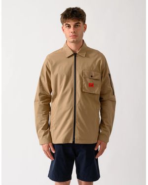 BOSS Hugo Emmond Zip Overshirt - Natural