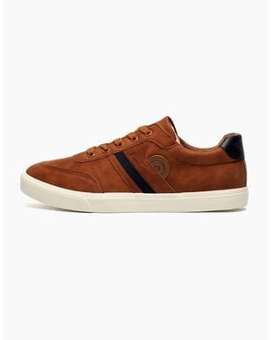 Ben Sherman Original Scooper Stripe Trainers Tan - Brown