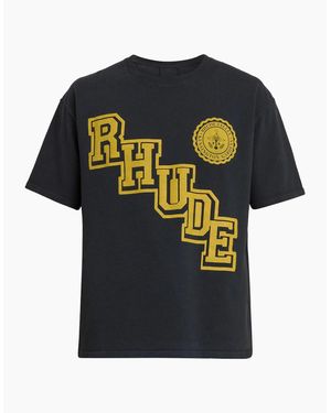 Rhude Collegiate Crest T-Shirt - Black