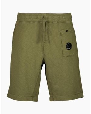 C.P. Company Malfile Fleece Lens Bermudas - Green