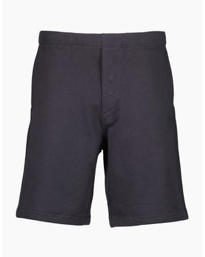 C.P. Company Diagonal Raised Fleece Logo Bermudas - Blue
