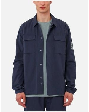 Religion Cotton Terrace Overshirt - Blue