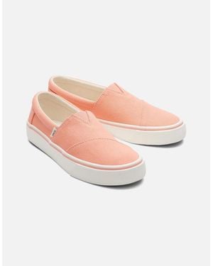 TOMS Alpargata Fenix Slip On Synthetic Espadrilles - Pink